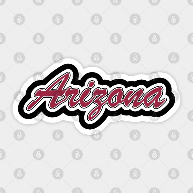 Football Fan of Arizona Red White Black on White Sticker by gkillerb